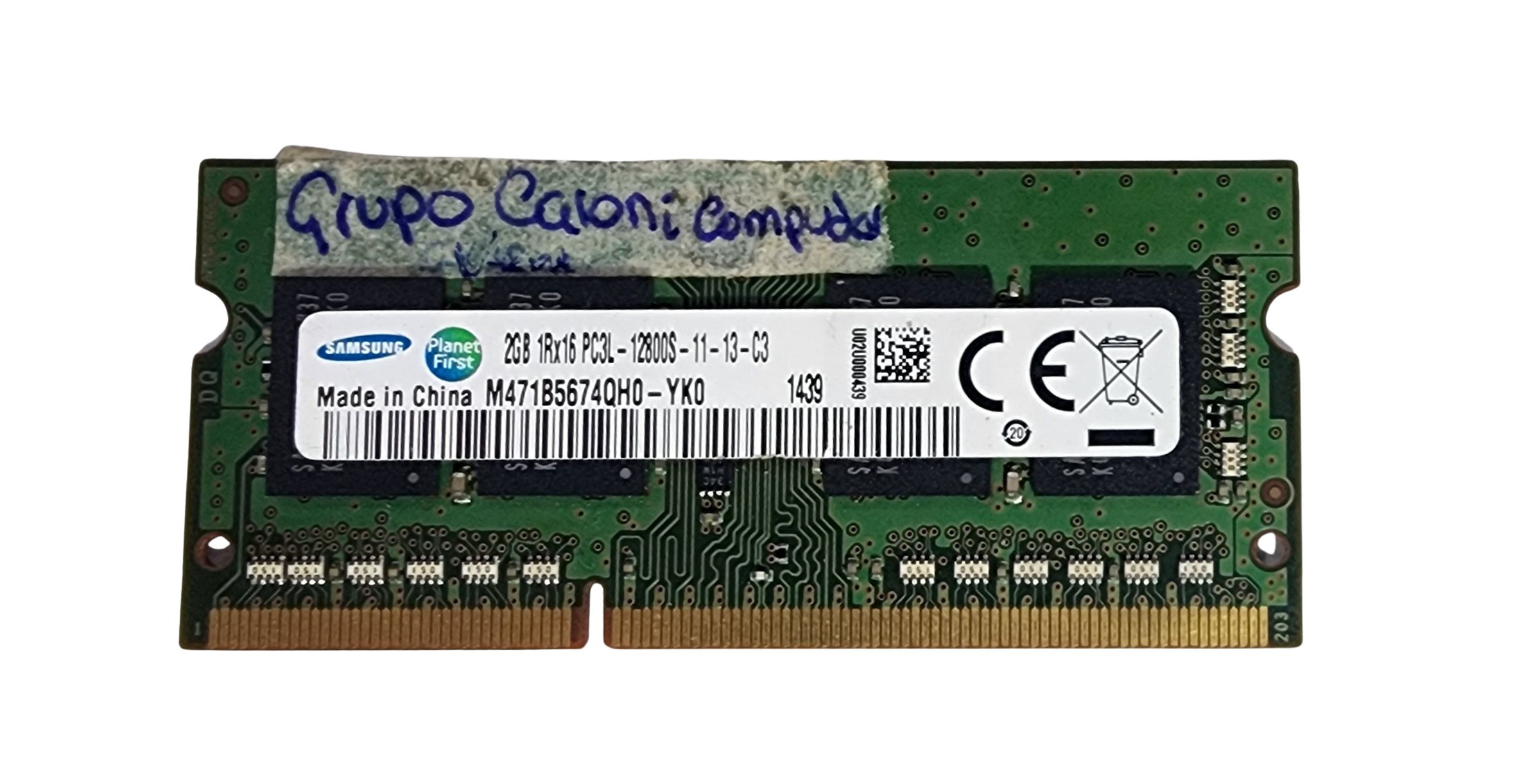MEMORIA RAM DDR3 2GB SAMSUNG PC3L-12800S-11-13-C3 1RX16  USADO