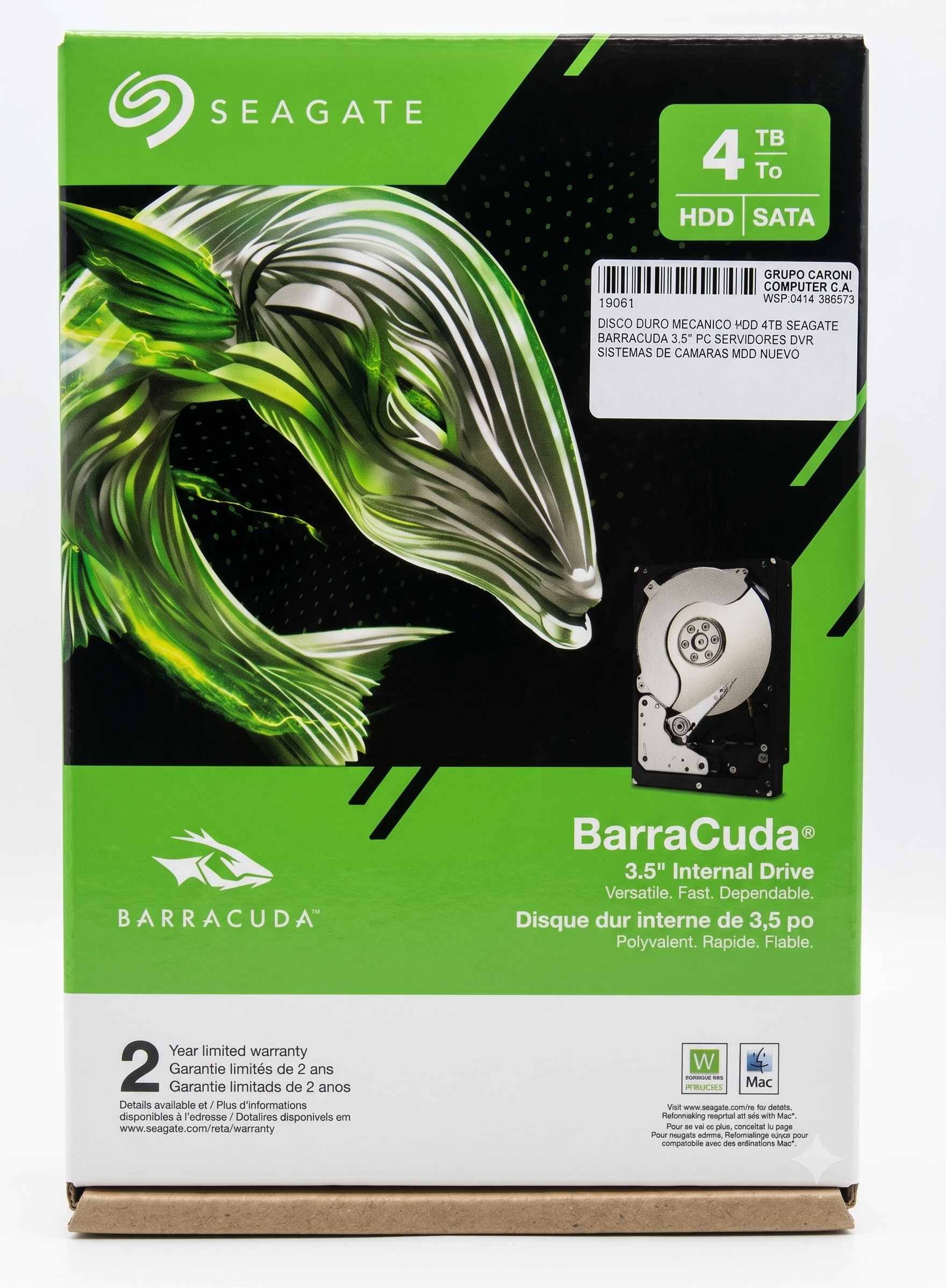 DISCO DURO MECANICO HDD 4TB SEAGATE BARRACUDA 3.5" NUEVO