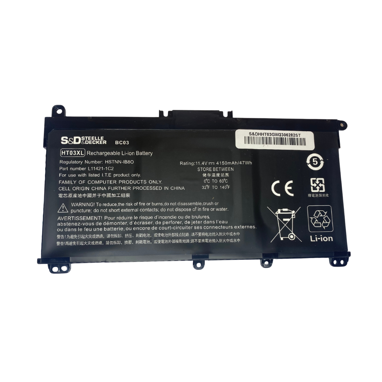 BATERIA PARA LAPTOP HP 14-CE 15-DA 15-CS 17-BY H_HT03XL 4150mAh 47Wh 11.4V BA_4054.01 NUEVO