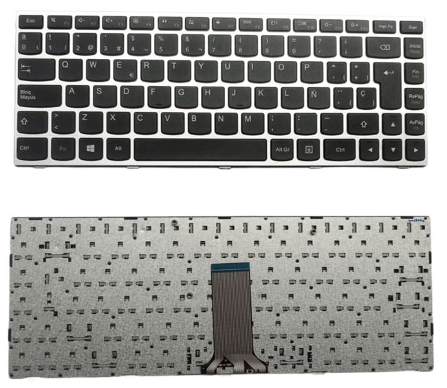 TECLADO LENOVO Z40-70 B40-30 B40-45 B40-70 G40-80 B40-80 - ESPAÑOL - CONVERTIBLE EN Z410P - PLATEADO