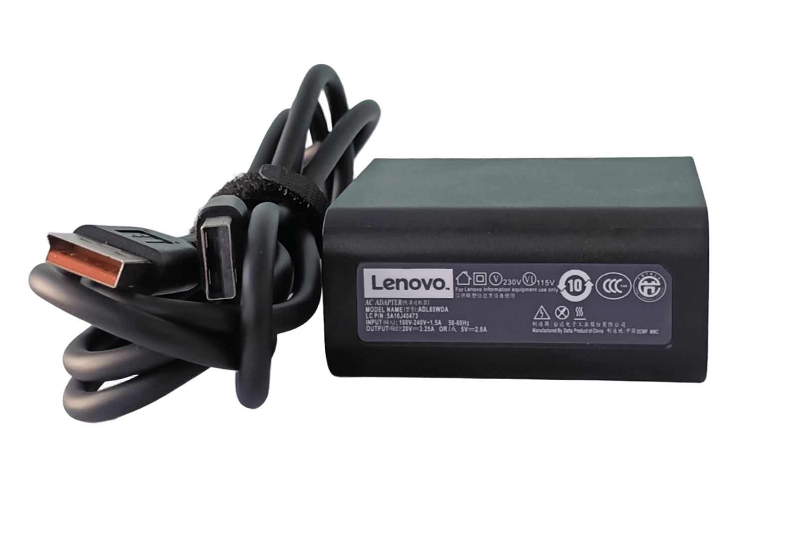 CARGADOR PARA LAPTOP LENOVO YOGA 3 65W - PUNTA CURVA - ORIGINAL