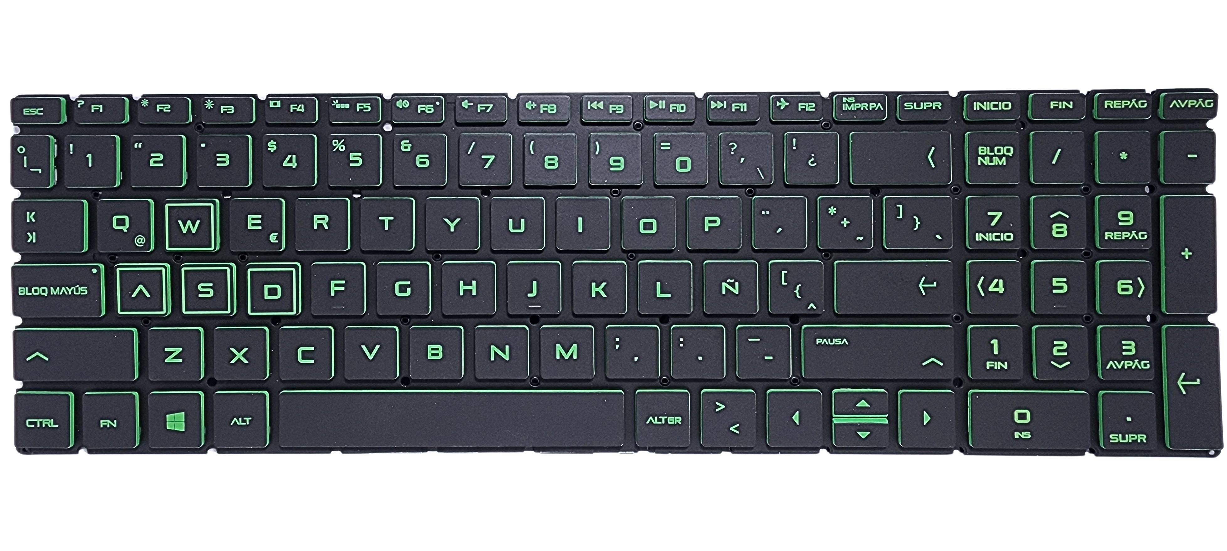 TECLADO HP GAMING VERDE 15-CX ORIGINAL 250 G7 255 G7 256 G7